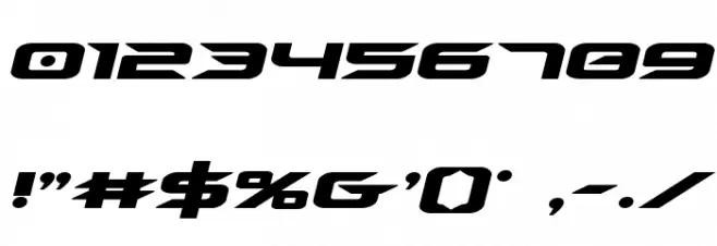 Drive Italic Font OTHER CHARS