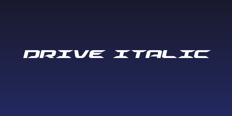 Drive Italic Social Header