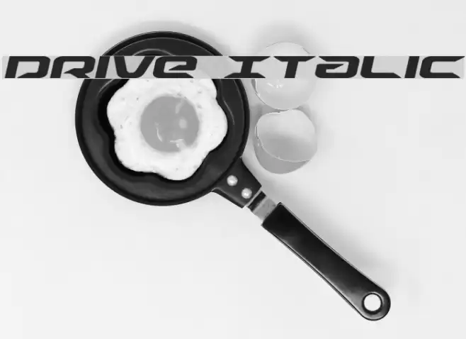 Drive Italic Font examples