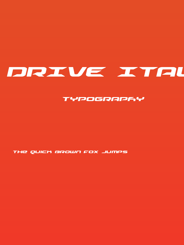 Drive Italic Poster