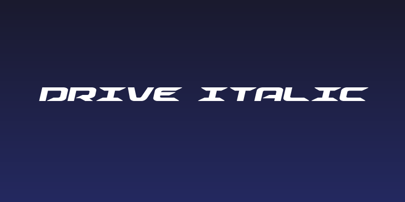 Drive Italic Social Header