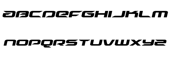 Drive Italic Font LOWERCASE