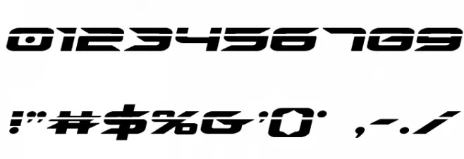 Drive Laser Italic Caratteri ALTRI CARATTERI