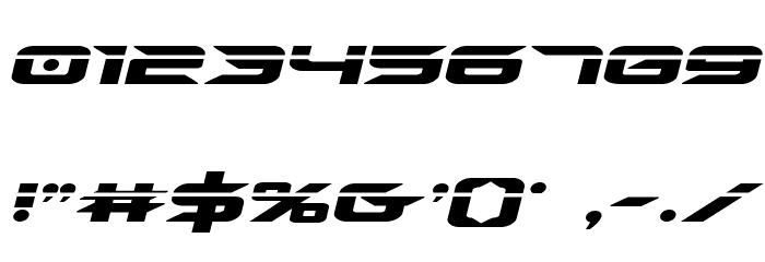 Drive Laser Italic Font OTHER CHARS