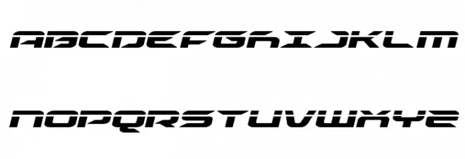 Drive Laser Italic Fonte MAIÚSCULAS