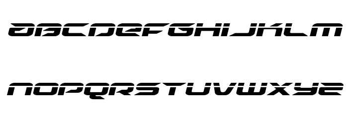 Drive Laser Italic Font LOWERCASE