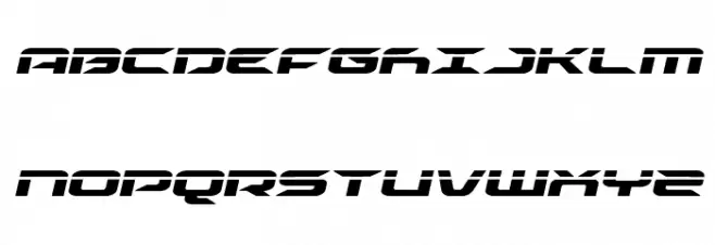 Drive Laser Italic Шрифта ВЕРХНИЙ