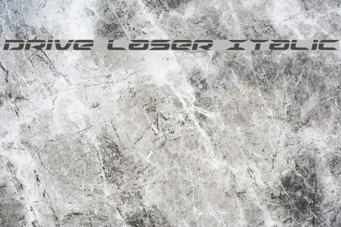 Drive Laser Italic Caratteri examples