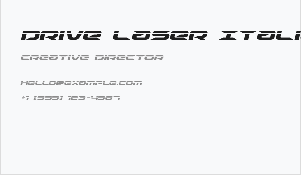 Drive Laser Italic Business Card
