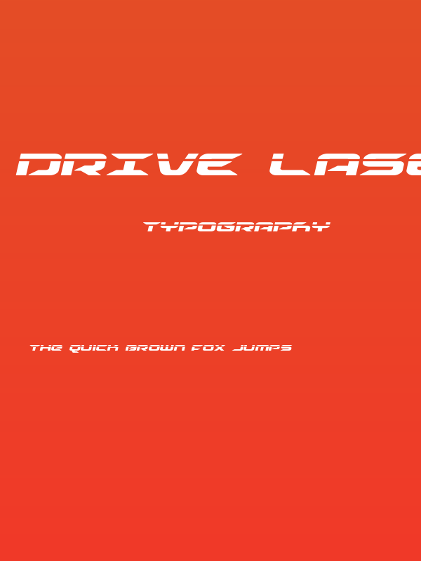 Drive Laser Italic Poster