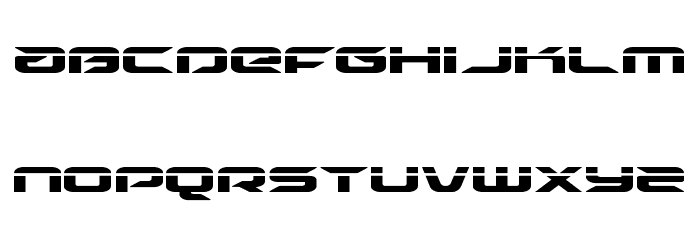 Drive Laser Font LOWERCASE
