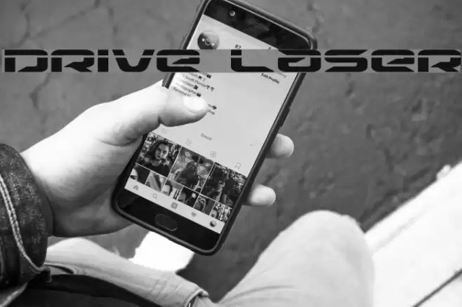 Drive Laser Font examples