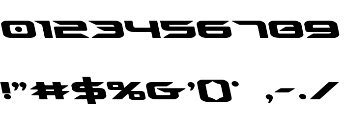 Drive Leftalic Font OTHER CHARS