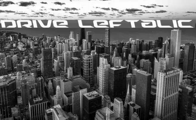 Drive Leftalic Font examples