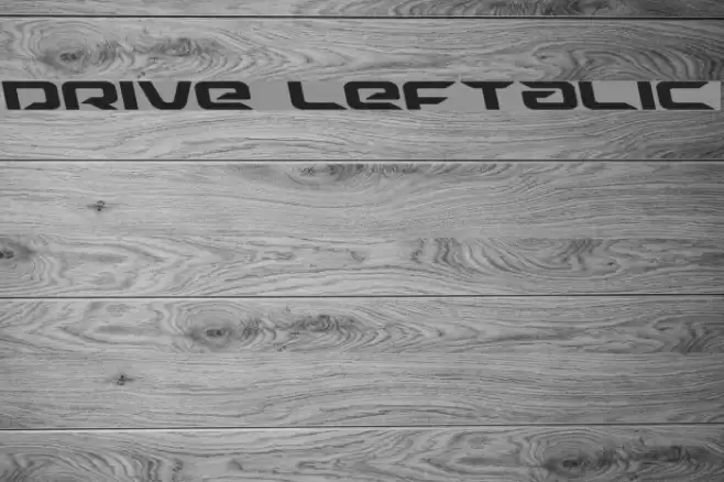 Drive Leftalic Font examples