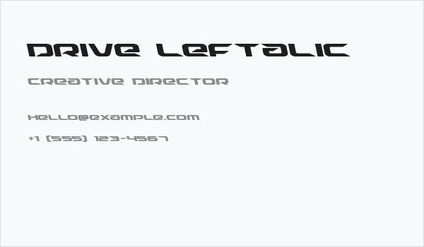 Drive Leftalic Business Card