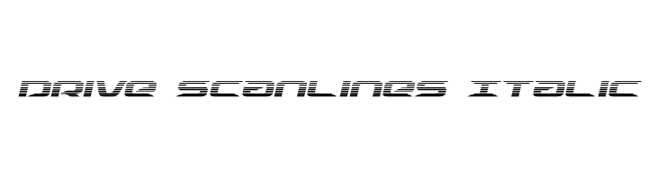 Drive Scanlines Italic  Descarca Fonturi Gratis