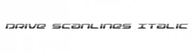 Drive Scanlines Italic  Free Fonts Download