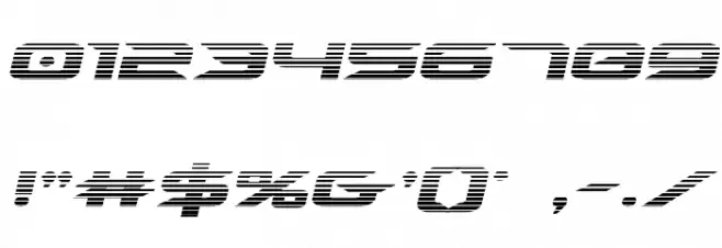 Drive Scanlines Italic Font OTHER CHARS