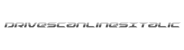 Drive Scanlines Italic  フリーフォントのダウンロード