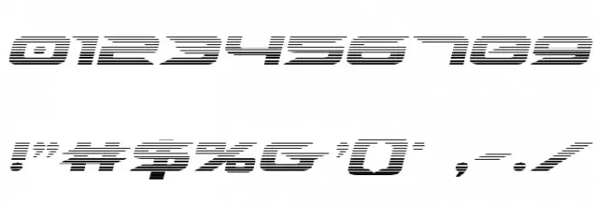 Drive Scanlines Italic Font OTHER CHARS