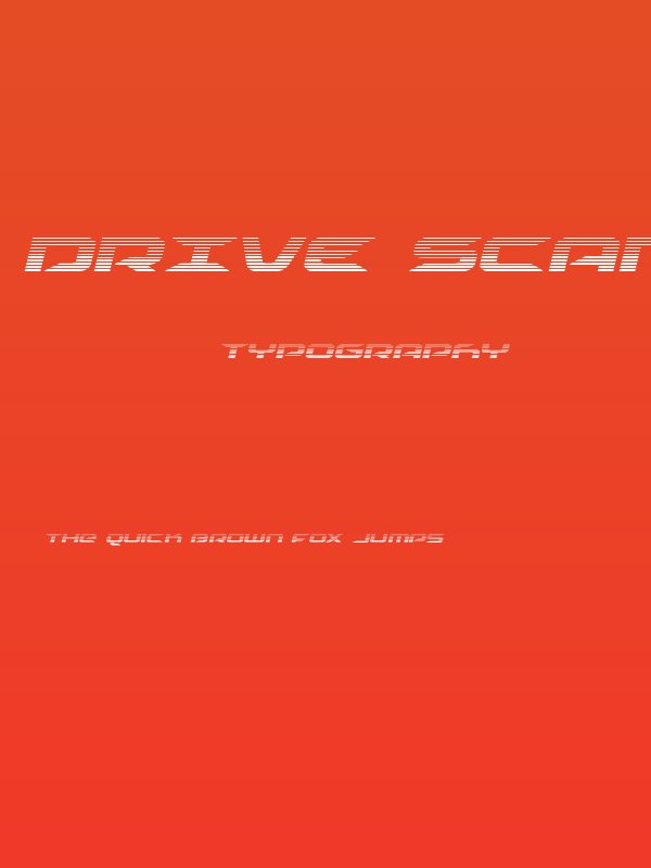 Drive Scanlines Italic Poster