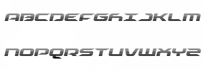 Drive Scanlines Italic 字体 大写