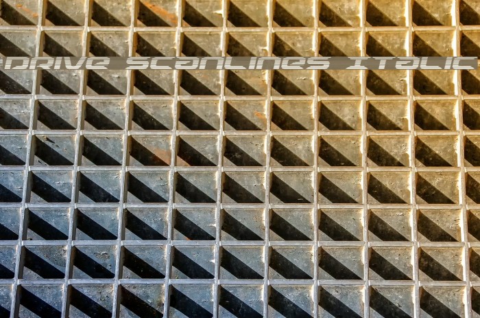 Drive Scanlines Italic Example 2