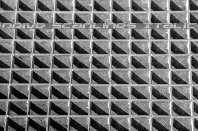 Drive Scanlines Italic Font examples