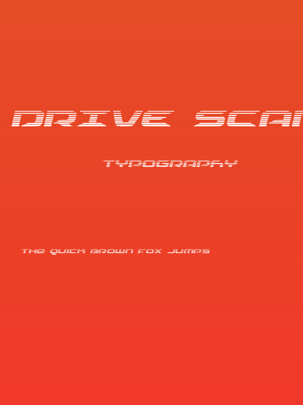 Drive Scanlines Italic Poster