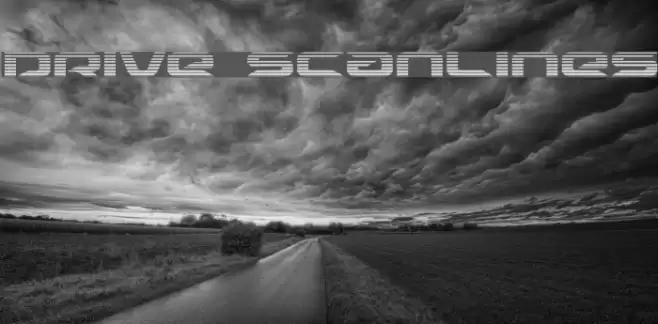 Drive Scanlines Font examples