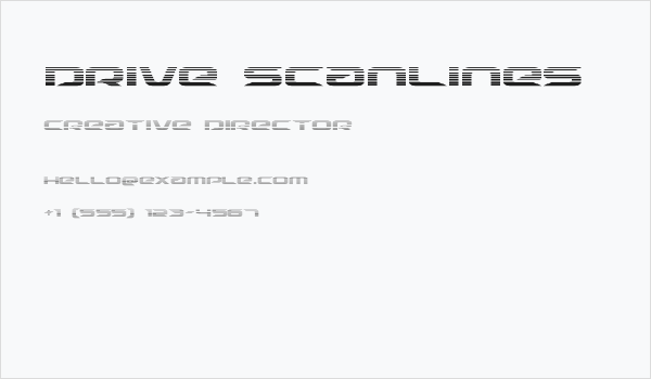 Drive Scanlines Business Card