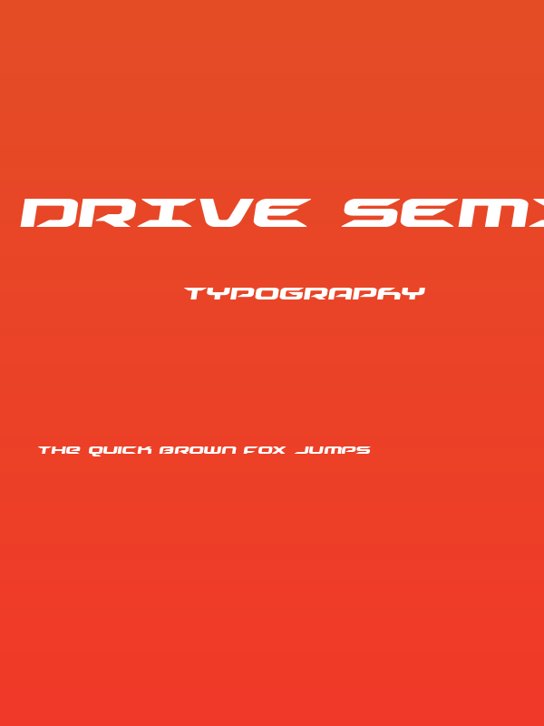 Drive Semi-Italic Poster