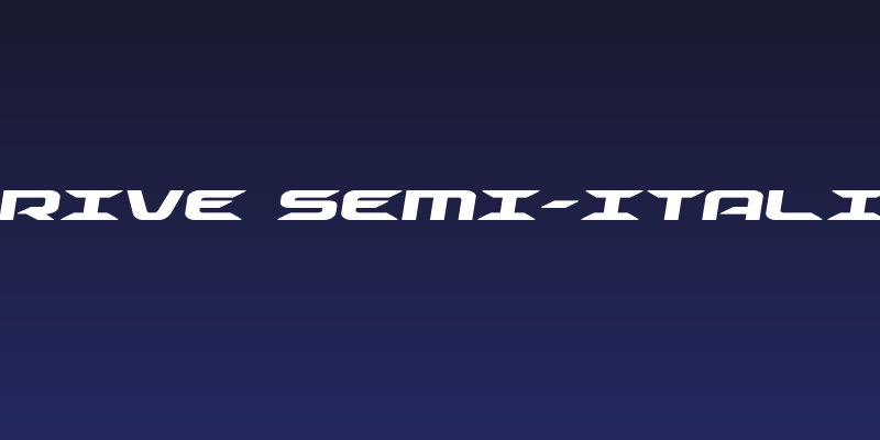 Drive Semi-Italic Social Header