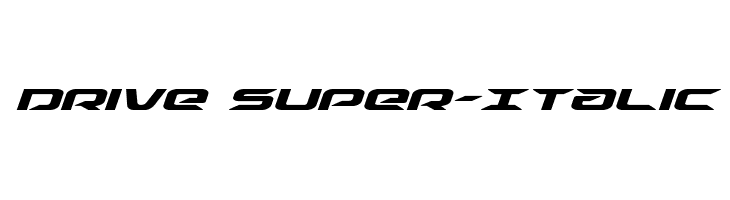 Drive Super-Italic  font caratteri gratis