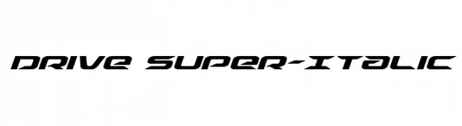 Drive Super-Italic  フリーフォントのダウンロード