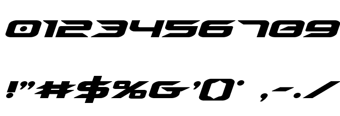 Drive Super-Italic Font OTHER CHARS