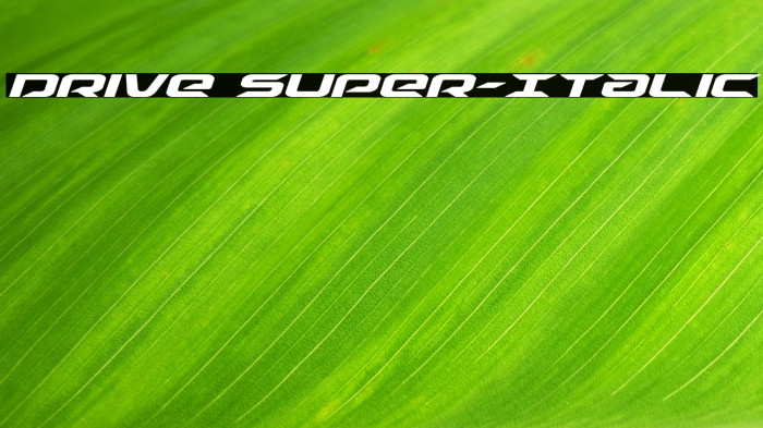 Drive Super-Italic Example 2