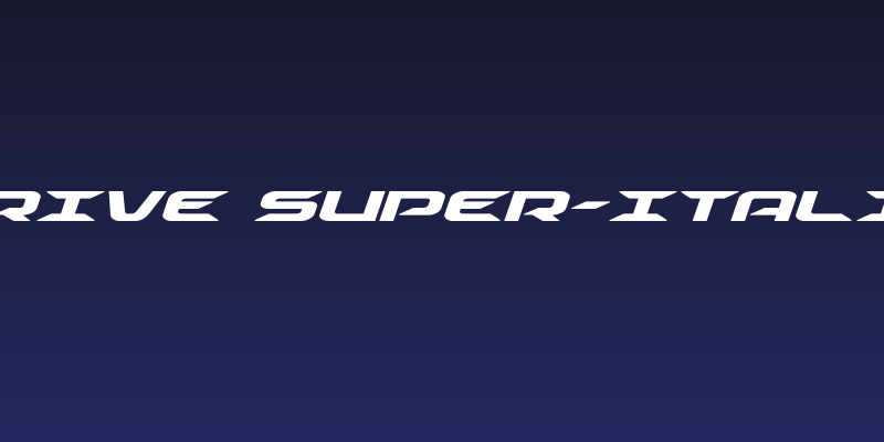 Drive Super-Italic Social Header