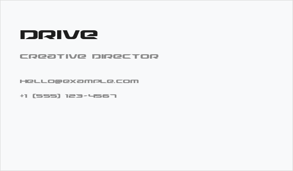 Drive Business Card