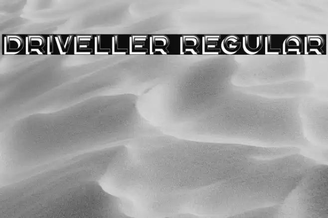 Driveller Regular Caratteri examples