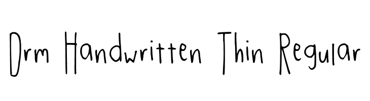 Drm Handwritten Thin Regular  नि: शुल्क फ़ॉन्ट्स डाउनलोड
