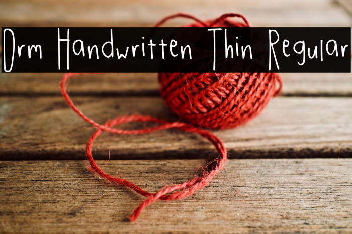 Drm Handwritten Thin Regular Example 1