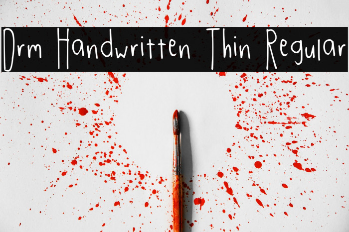Drm Handwritten Thin Regular Example 2