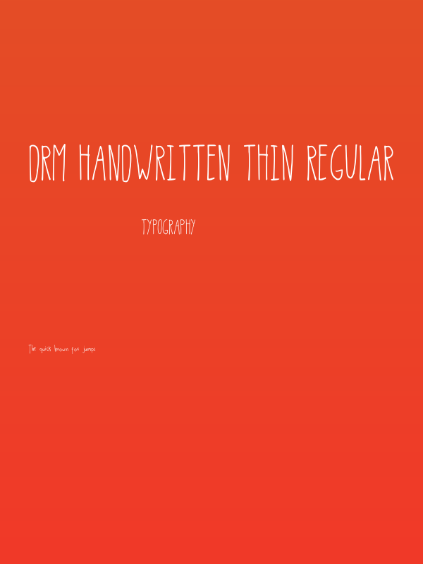 Drm Handwritten Thin Regular Poster