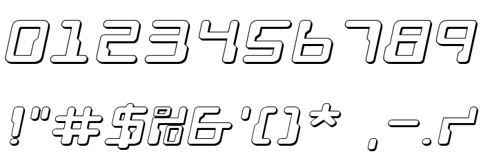 Droid Lover 3D Expanded Italic Font OTHER CHARS