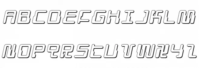 Droid Lover 3D Expanded Italic Шрифта ВЕРХНИЙ