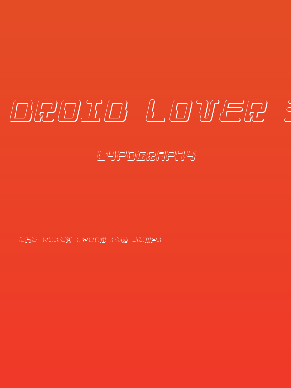 Droid Lover 3D Expanded Italic Poster