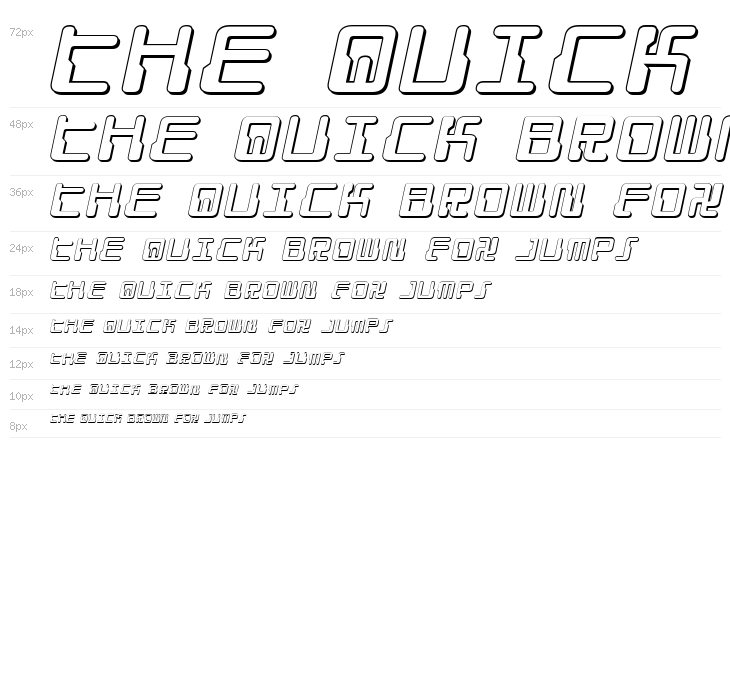 Droid Lover 3D Expanded Italic Waterfall