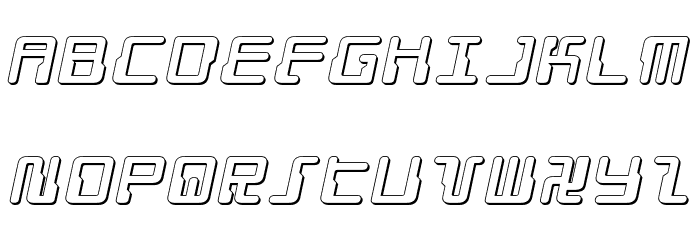 Droid Lover 3D Expanded Italic Font LOWERCASE